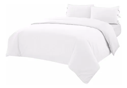 Funda Homy Cotton-Lino Blanca King