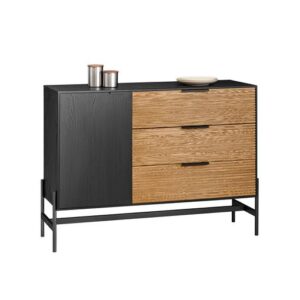 “Buffet Bellavista roble y negro – **estilo moderno y capacidad**”