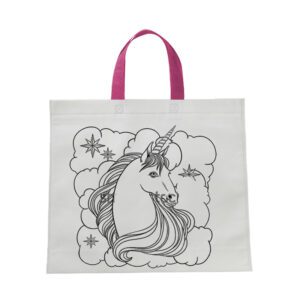 Bolsa de tela unicornio – ideal para colorear