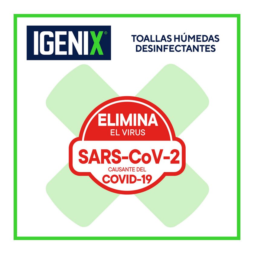 Frasco toallitas desinfectantes Igenix 40 unidades