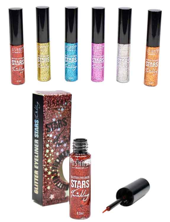 “Delineador glitter Ushas pearl – brillo suave y sofisticado”