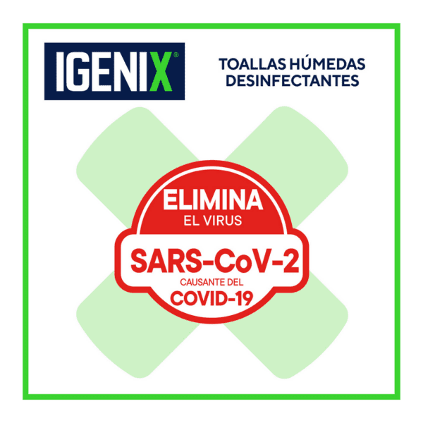 Toallitas húmedas Igenix 40 un - Frasco recargable aroma cítrico