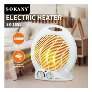 Calefactor eléctrico Sokany SK-1651 - Portátil, seguro y silencioso