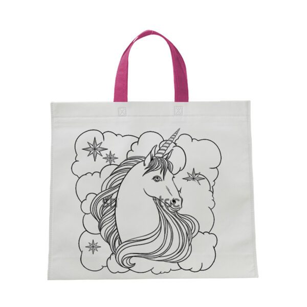 Bolsa de tela unicornio – ideal para colorear