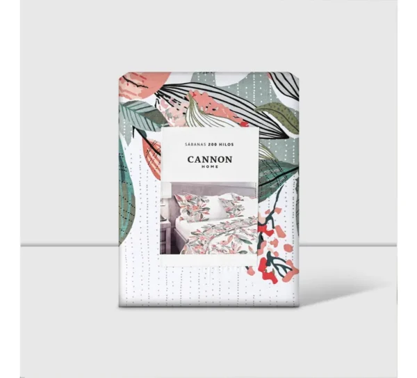 “Sábanas Cannon estampadas King 200 hilos – diseño Visque”