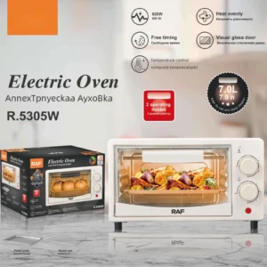 “Horno eléctrico RAF R5305W – compacto y funcional”