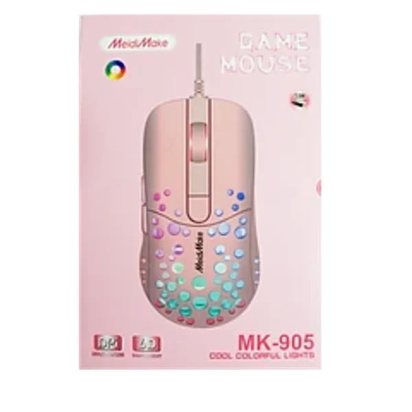 mouse gamer rosado con luces led - Imagen 2