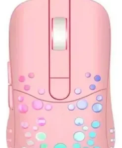 mouse gamer rosado con luces led